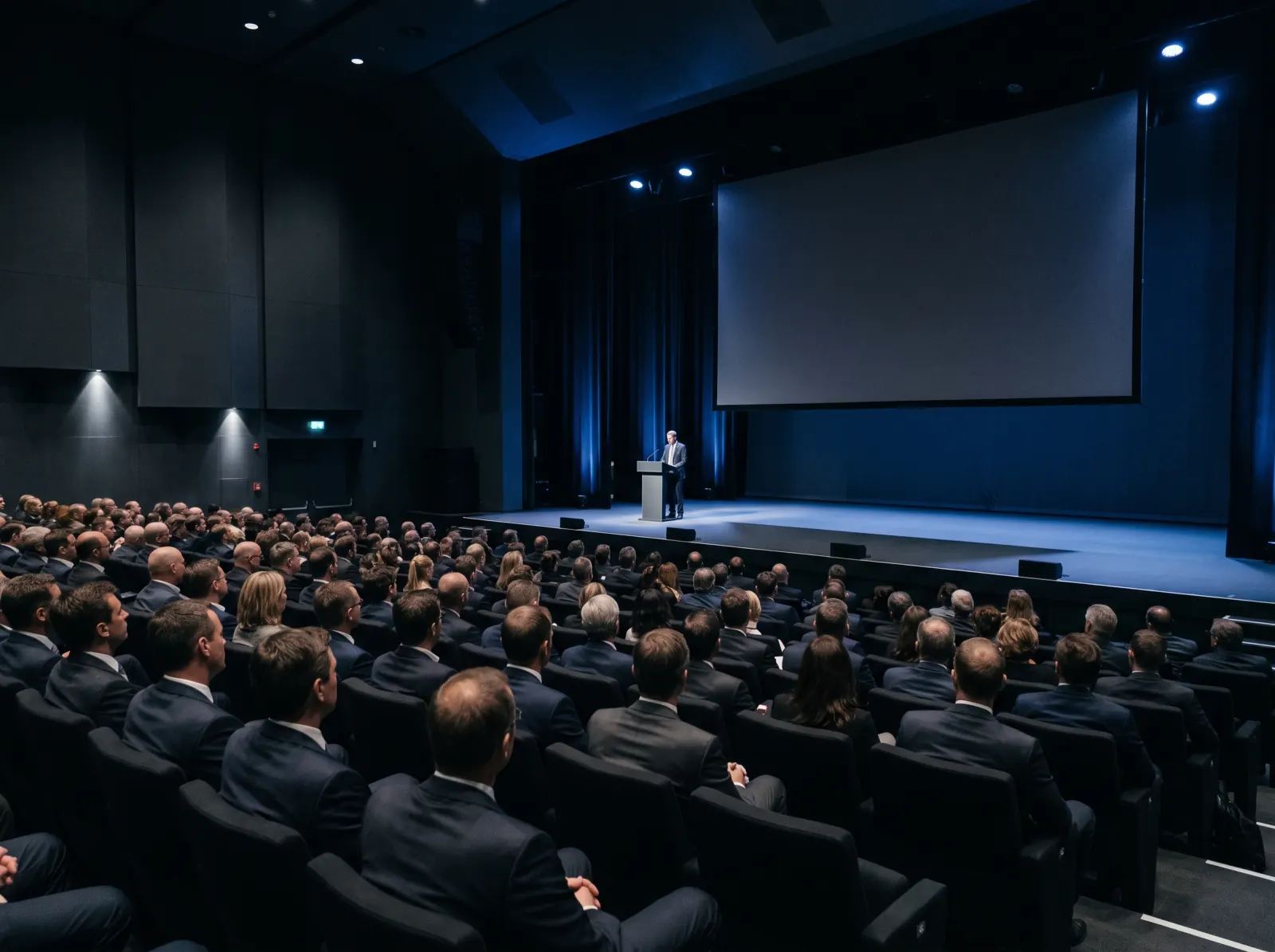 Kurumsal lansman etkinliğinde konferans salonu